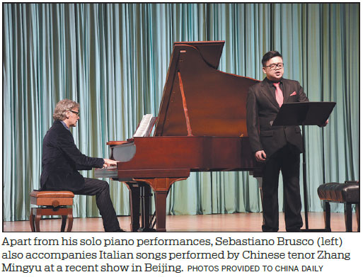 Italian pianist tunes to lower frequency at Beijing concert