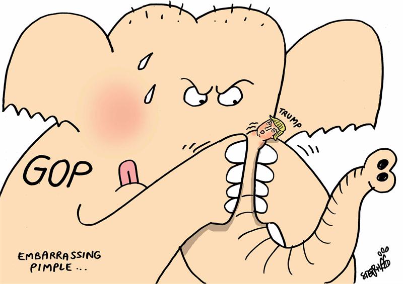 Embarrassing pimple