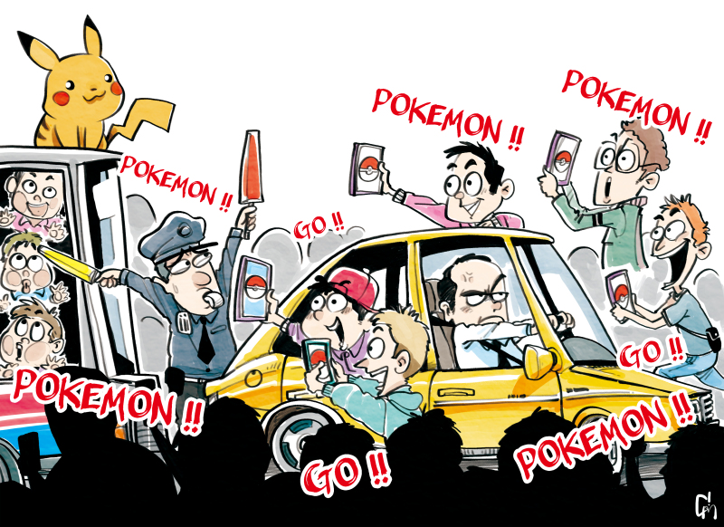 Pokemon go causes traffic jam
