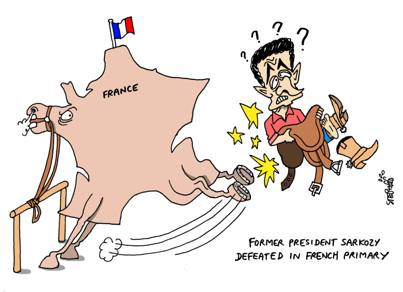 Sarkozy defeated in French primary