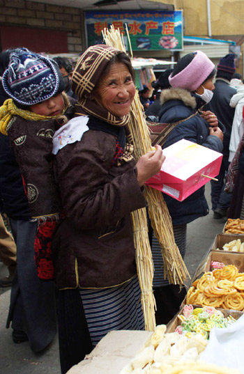 Tibetans celebrate the coming new year