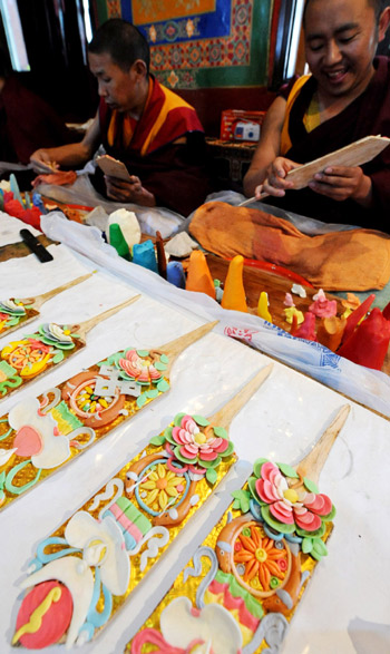 Tibetans celebrate the coming new year