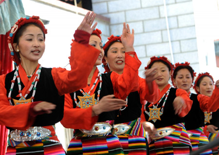 Tibetans celebrate the coming new year
