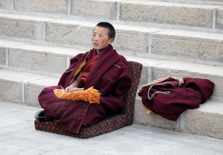 Exercising before Tibetan New Year