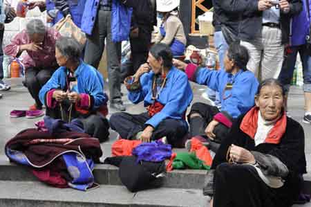 Praying Tibetan People