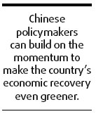 A greener recovery