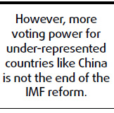 Hasten IMF reform