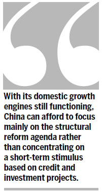 Structural reform not stimulus