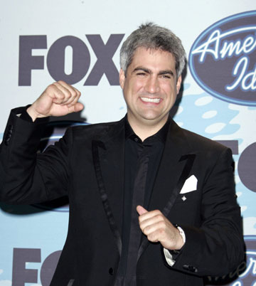 Taylor Hicks, 29, of Birmingham, Alabama, celebrates after the final telecast of the American Idol television show in Hollywood May 24, 2006. Soul singer Hicks won the 2006 "American Idol" contest on Wednesday, beating ballad singer Katharine McPhee in votes cast by fans of the most watched TV show in the United States. 