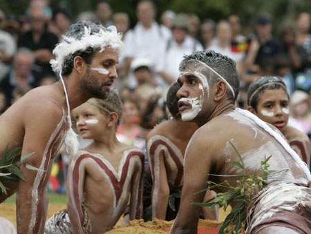 Aboriginal dancers perform in Sydney
