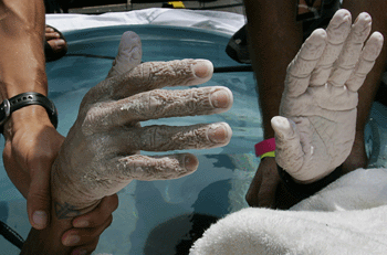 Magician on his fifth day underwater