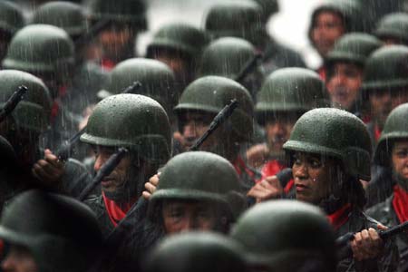 Military parade in Caracas 
