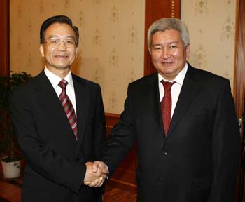 Wen at SCO meeting in Dushanbe