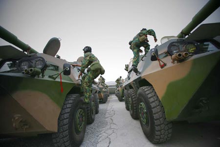 PLA's motorized division launches war exercise