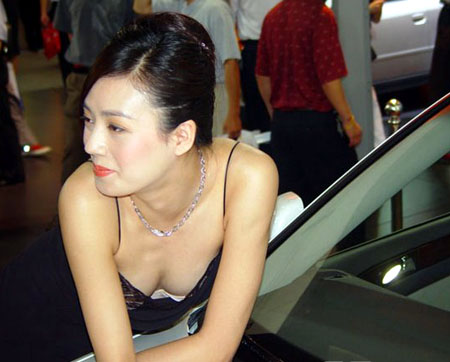 Beautiful showgirls at auto shows