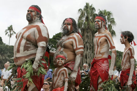 Aboriginal dancers perform in Sydney