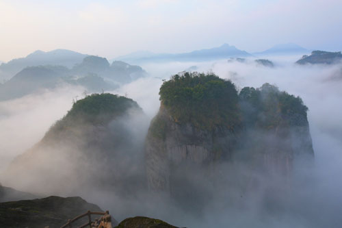 Wuyi Mountain in sea of clouds