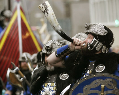 The Up Helly Aa festival in Scotland