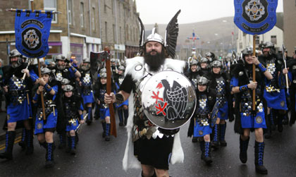 The Up Helly Aa festival in Scotland
