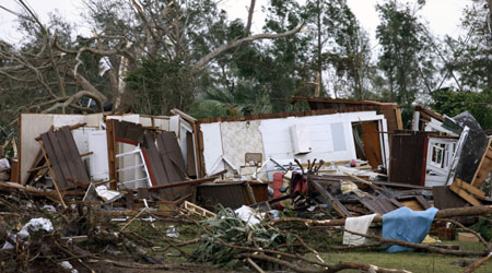 Florida Lake County after storm