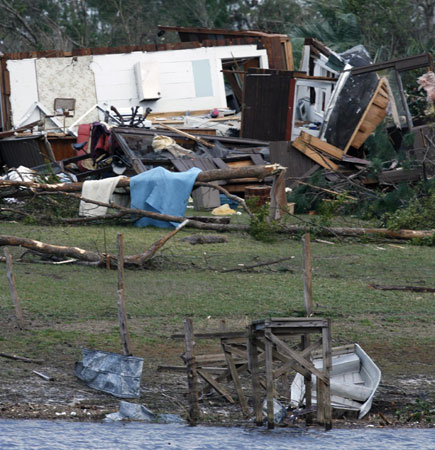Florida Lake County after storm