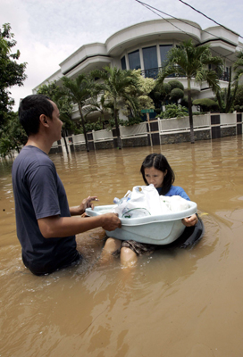 Floods batter Indonesia