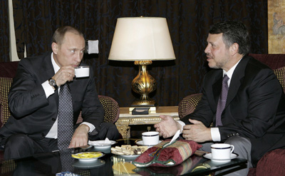 Russia's Putin in Jordan