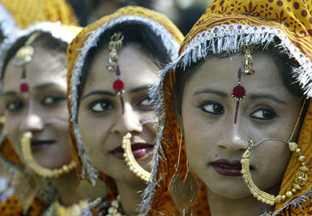 Indian folk dancers