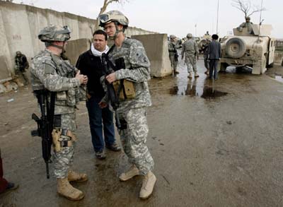 Blast outside US military base