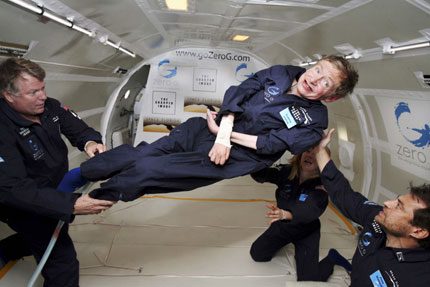 Stephen Hawking tests weightless fly