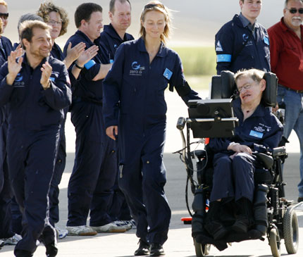 Stephen Hawking tests weightless fly