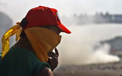 Protest against closing of plant