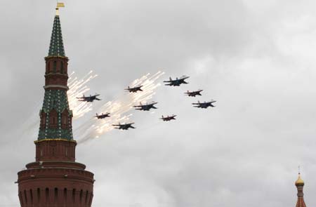 World War Two victory parade in Russia