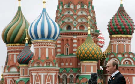 World War Two victory parade in Russia