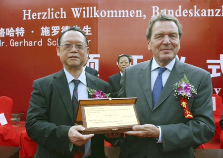 Former German Chancellor in Beijing