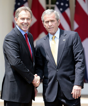 Bush and Blair meet the press