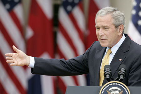 Bush and Blair meet the press