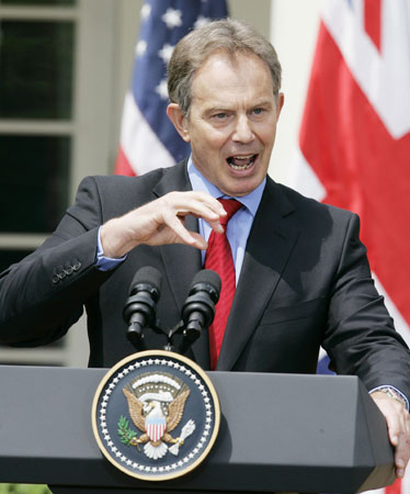 Bush and Blair meet the press