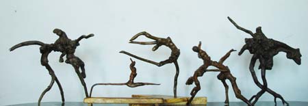 Tree-root carvings for Beijing Olympic Games