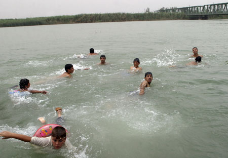 Warm summer day in Falluja