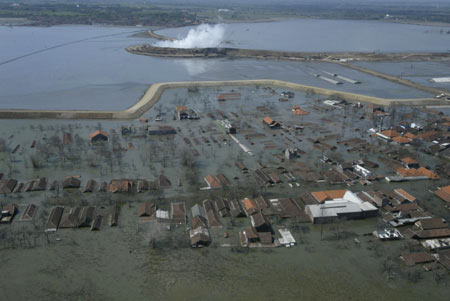 Mud volcano in East Java 
