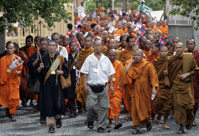 Monks yearn for peace