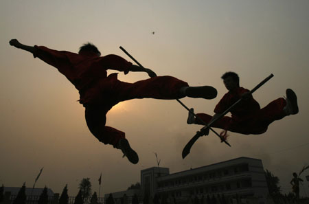 Children at Wushu school