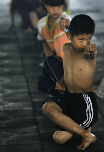 Children at Wushu school