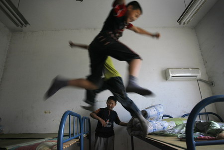 Children at Wushu school