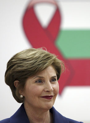 US first lady makes AIDS a priority