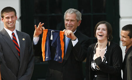 Bush presented with swimsuit