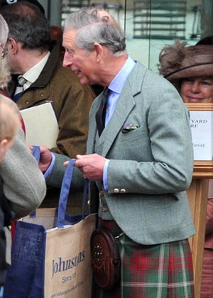 Britain&apos;s Prince Charles is in Banffshire to open the new head office of Walkers Shortbread at Aberlour House in Scotland April 9, 2008.