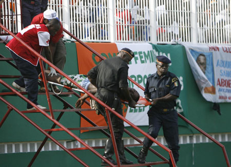 19 dead in Cote d'Ivoire football stadium crush