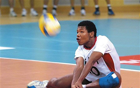 National volleyball team gets first black player